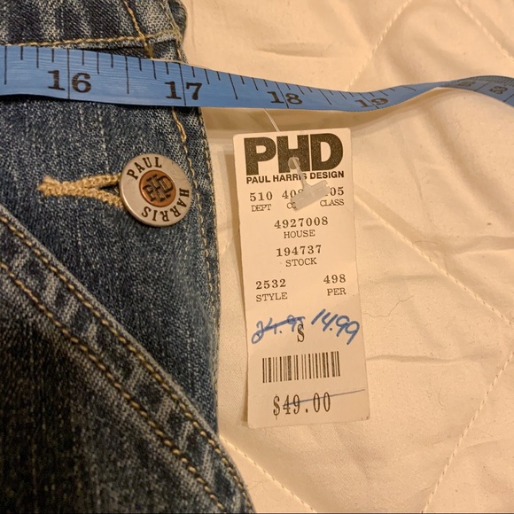 Denim overall pinafore dress Vintage NWT - Picture 6 of 11